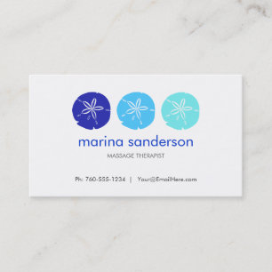 Blue Sand Dollar Business Cards