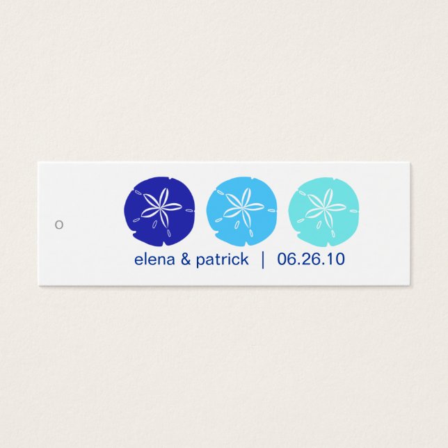 Blue Sand Dollar Gift Tags (Front)