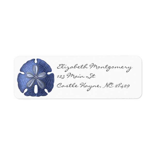 Blue Sand Dollar Labels (Front)