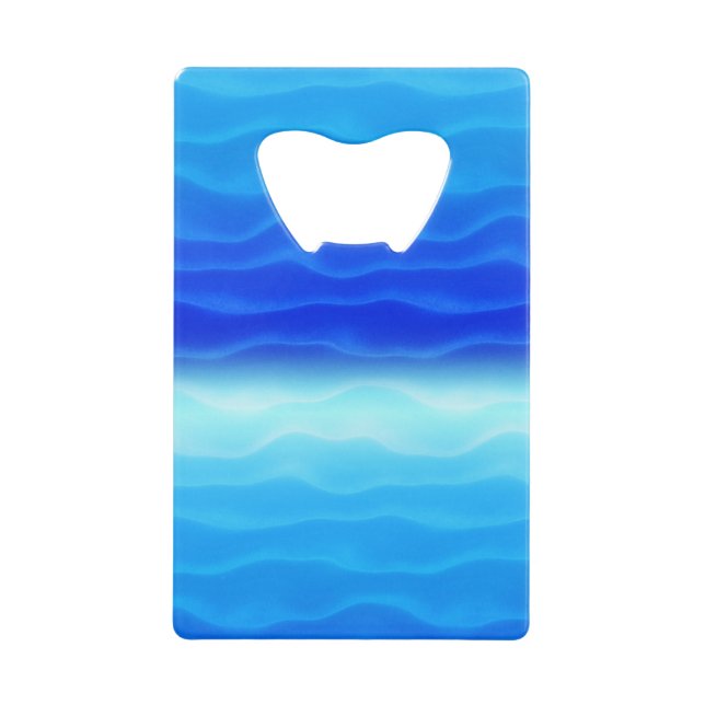 Blue Sand Dunes Abstract Wallet Bottle Opener (Front)