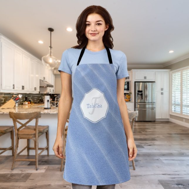 Blue Sand Ripples Personalized Apron (Blue Sand Ripples Personalized Apron)