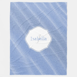 Blue Sand Ripples Personalized Fleece Blanket