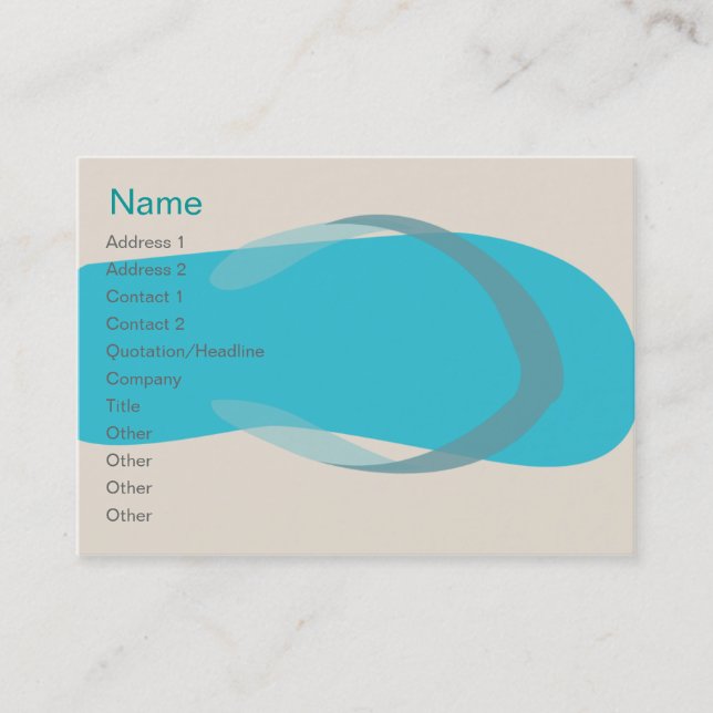 Blue Sandal - Chubby Business Card (Front)