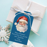 Blue Santa Claus Personalized Kids Christmas