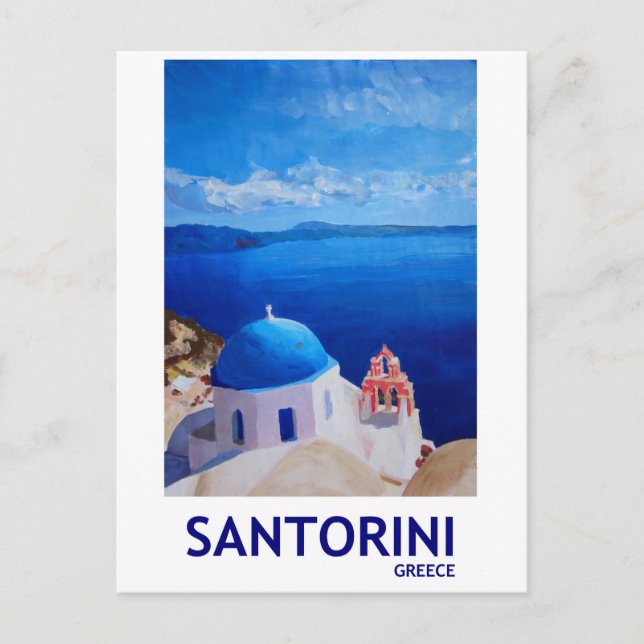 Blue Santorini, Greece - View from Oia Postcard (Front)