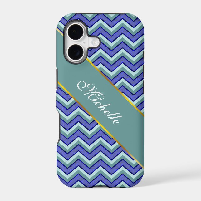 Blue Sapphire Chevron Pattern (Back)