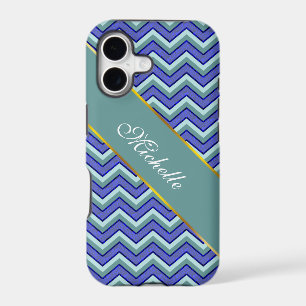 Blue Sapphire Chevron Pattern
