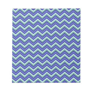 Blue Sapphire Chevron Pattern Notepad