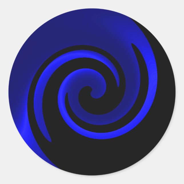 Blue Sapphire Classic Round Sticker (Front)