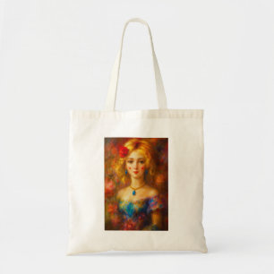 blue sapphire girl tote bag