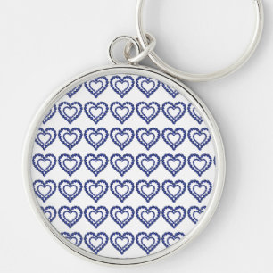 Blue Sapphire Heart Keychain