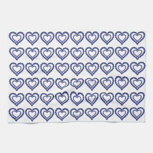 Blue Sapphire Heart Kitchen Towel