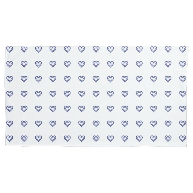 Blue Sapphire Heart Pillowcase (Front-Left)
