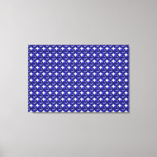 Blue Sapphire Pattern Design Canvas Print