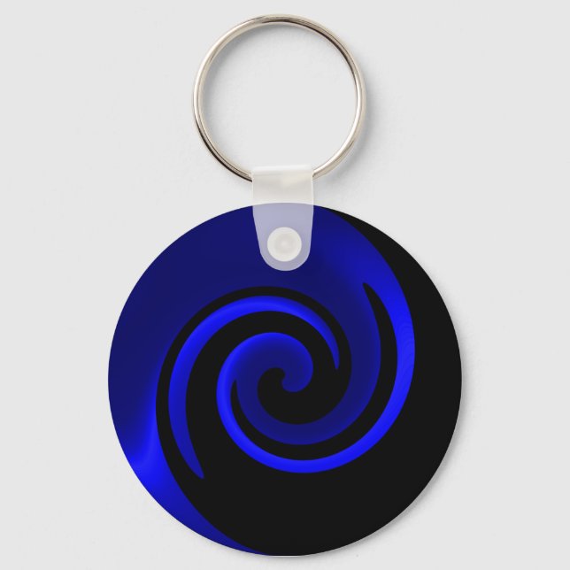 Blue Sapphire Swirl Keychain (Front)