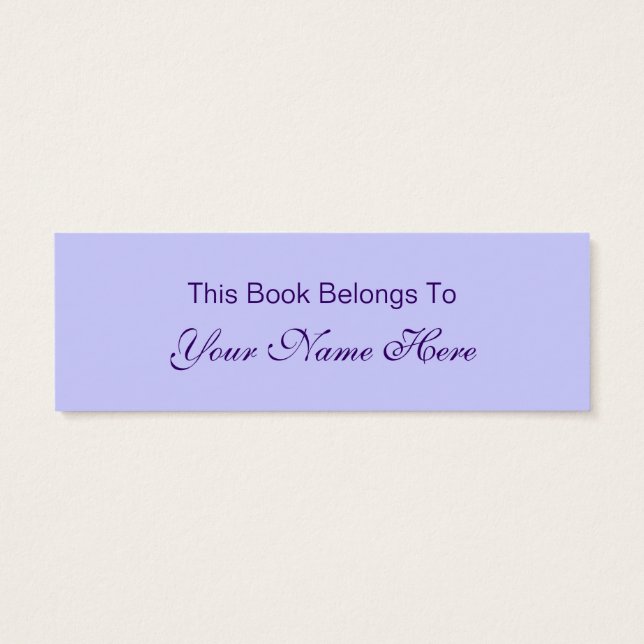 blue satin bookmark (Back)