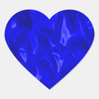 Blue Satin Heart Sticker