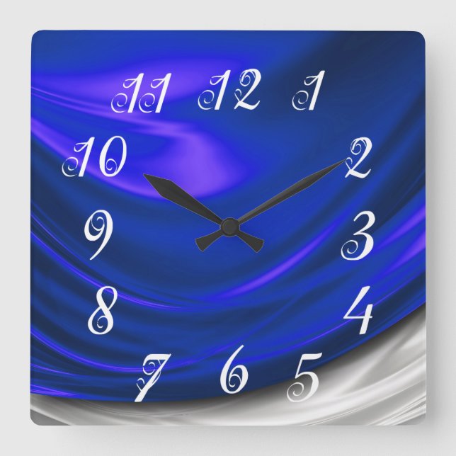 Blue Satin Wall Clock (Front)