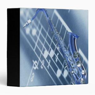 Blue Saxophone Avery Binder