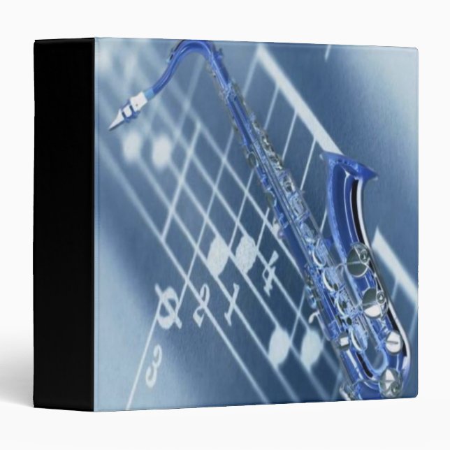 Blue Saxophone Avery Binder (Front/Spine)