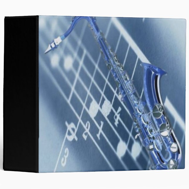 Blue Saxophone Avery Binder (Front/Spine)