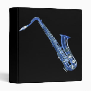Blue Saxophone Binder