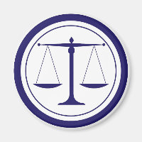 Blue Scales of Justice Silhouette
