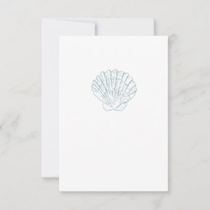Blue Scallop Thank You Card