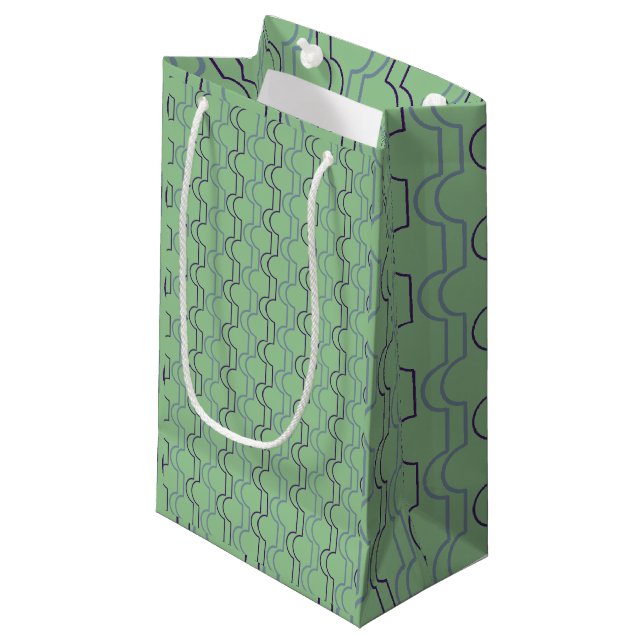 Blue Scallops Small Gift Bag (Front Angled)