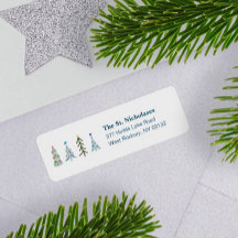 Blue Scandinavian Holiday Forest