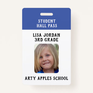 Blue School teacher or student Badge