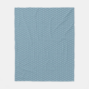 Blue Schooling Fish Scale Pattern Fleece Blanket