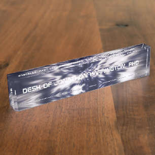 Blue Sci-Fi Professional Nameplate