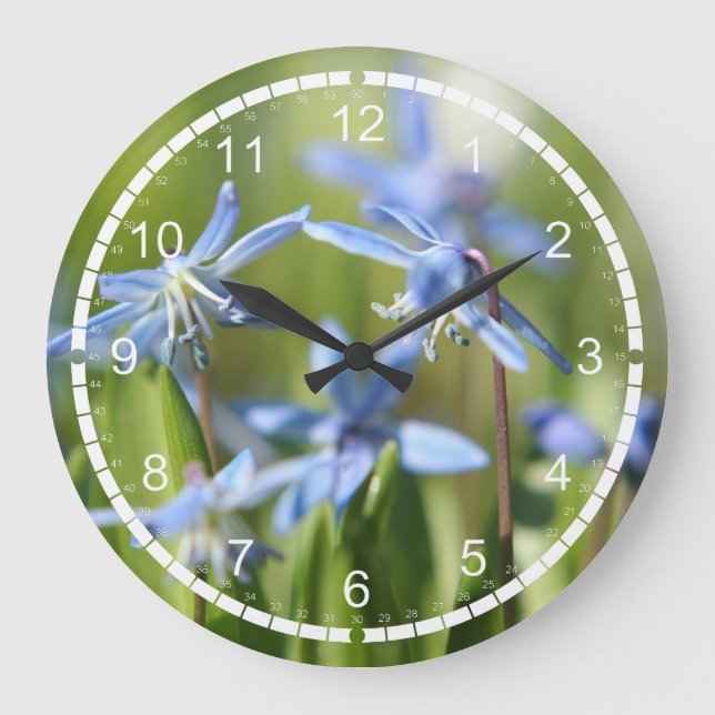Blue Scilla clock (Front)