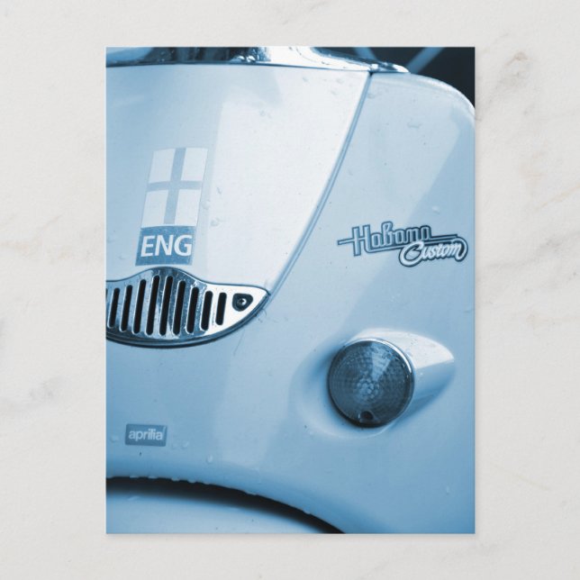 Blue Scooter Postcard (Front)