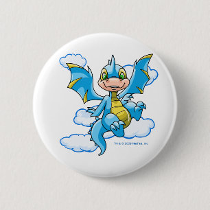 Blue Scorchio with his head in the clouds 2 Inch Round Button