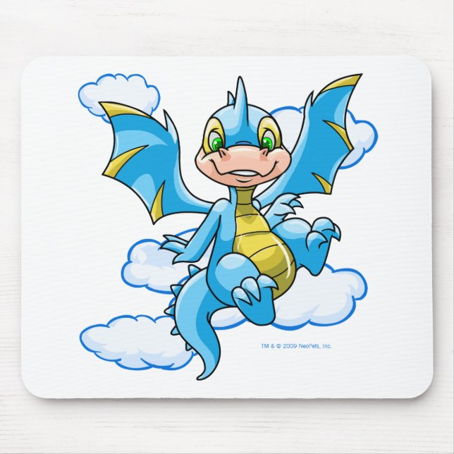 Blue Scorchio with his head in the clouds Mouse Pad (Front)