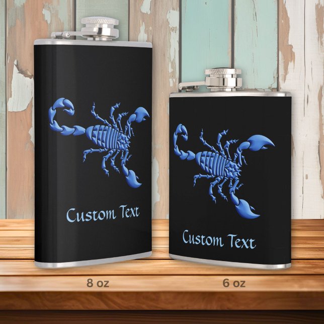 Blue Scorpion Hip Flask (Creator Uploaded)
