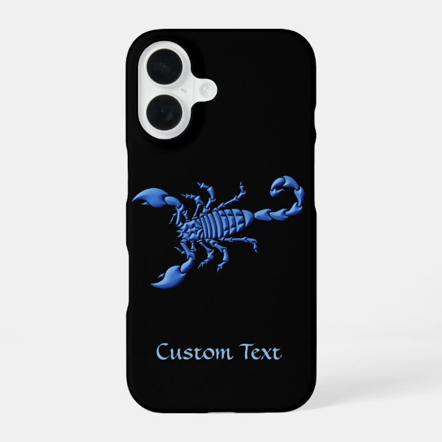 Blue Scorpion iPhone 16 Case (Back)