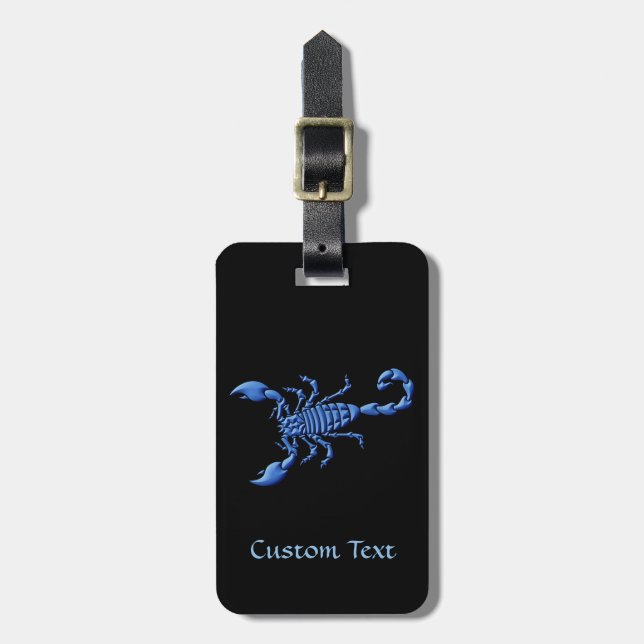 Blue Scorpion Luggage Tag (Front Vertical)