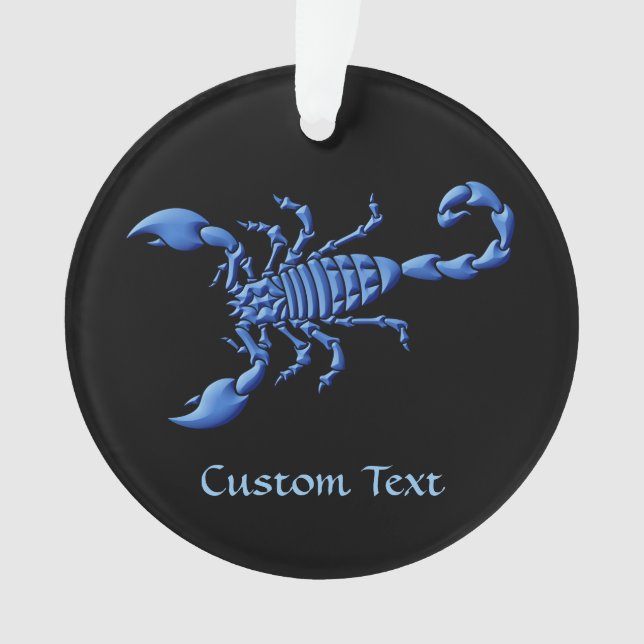 Blue Scorpion Ornament (Front)