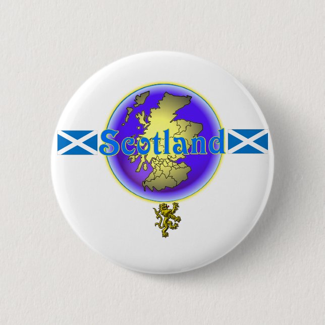 Blue Scotland. :-) 2 Inch Round Button (Front)