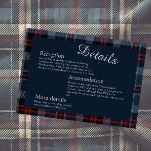 blue scottish country wedding  enclosure card