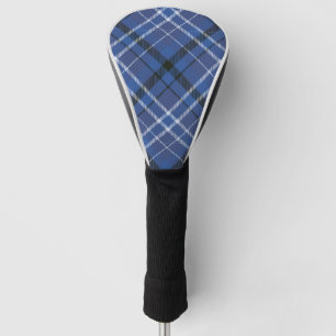 Blue Scottish Tartan Chic Stylish Pattern Golf Head Cover