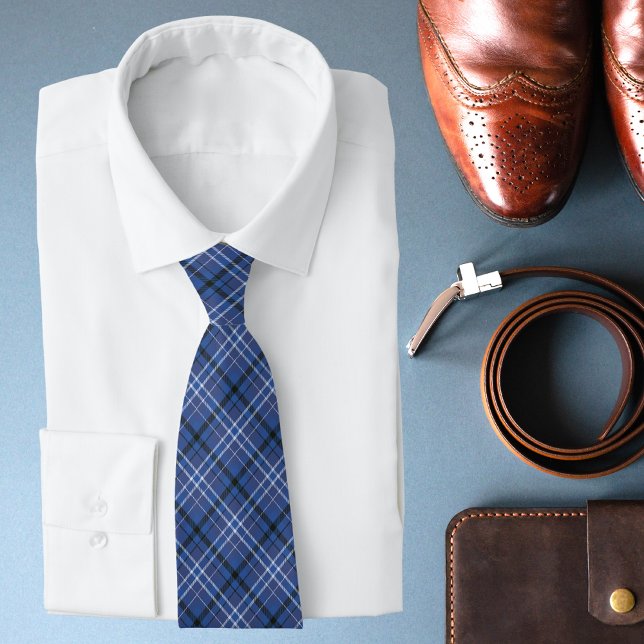 Blue Scottish Tartan Chic Stylish Pattern Tie (Creator Uploaded)