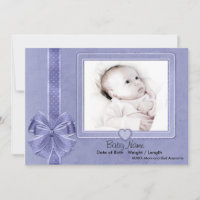 Blue Scrap Baby Announcement