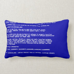 Blue Screen of Death Lumbar Pillow