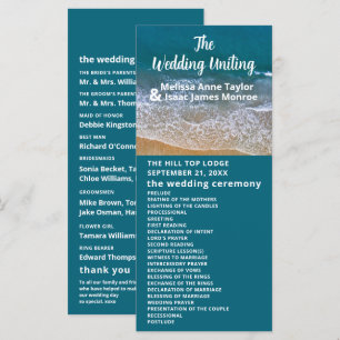 Blue Sea Beach Wedding Program