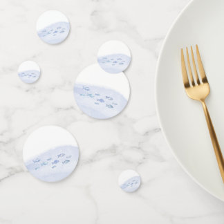 Blue sea fish boy's 2nd birthday party confetti