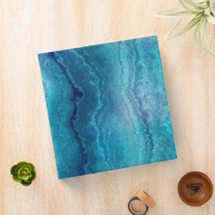 Blue Sea Green Agate Texture Binder
